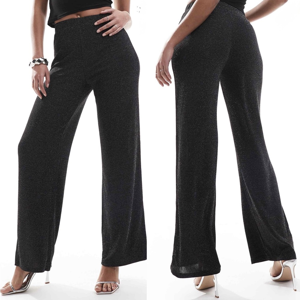 Vero Moda glitter Wide Leg Pants — TALL